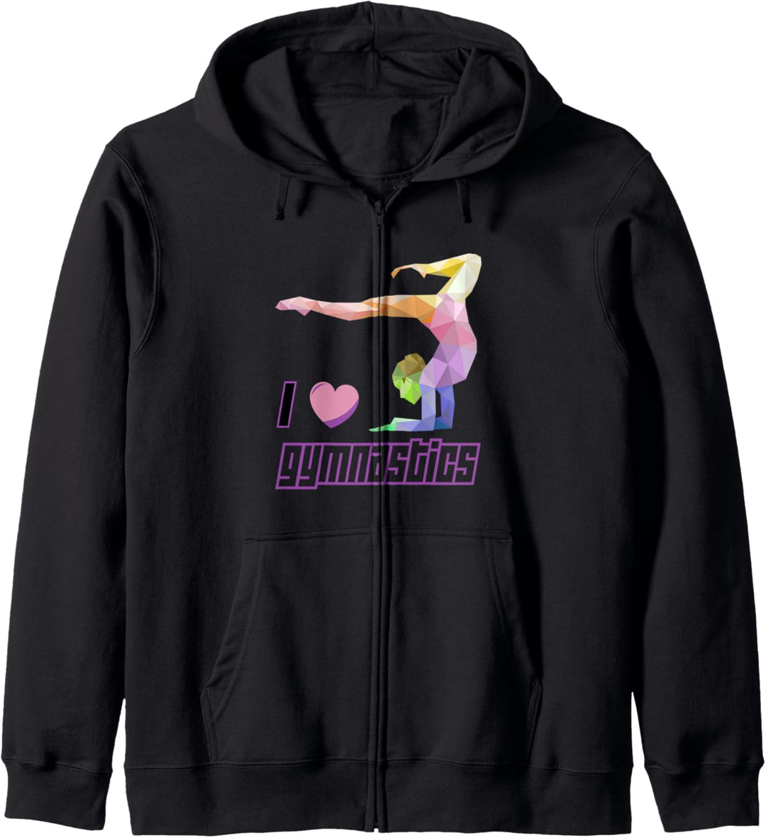 I Love Gymnastics Funny Gymnast Girl Lover Gift Kapuzenjacke