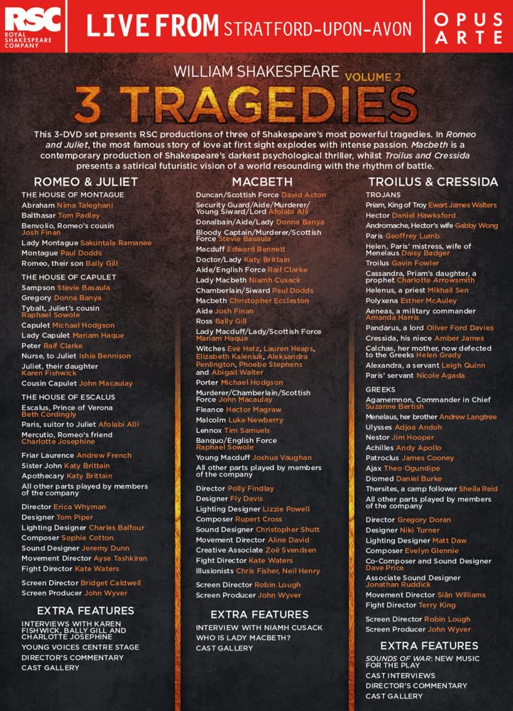 William Shakespeare: 3 Tragedies, Volume 2 [Royal Shakespeare Company, Christopher Eccleston; Niamh