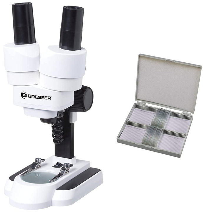 Bresser Junior Stereo 3D Mikroskop ICD-Pro mit 20x und 50x Vergrösserung für Kinder und Erwachsene &