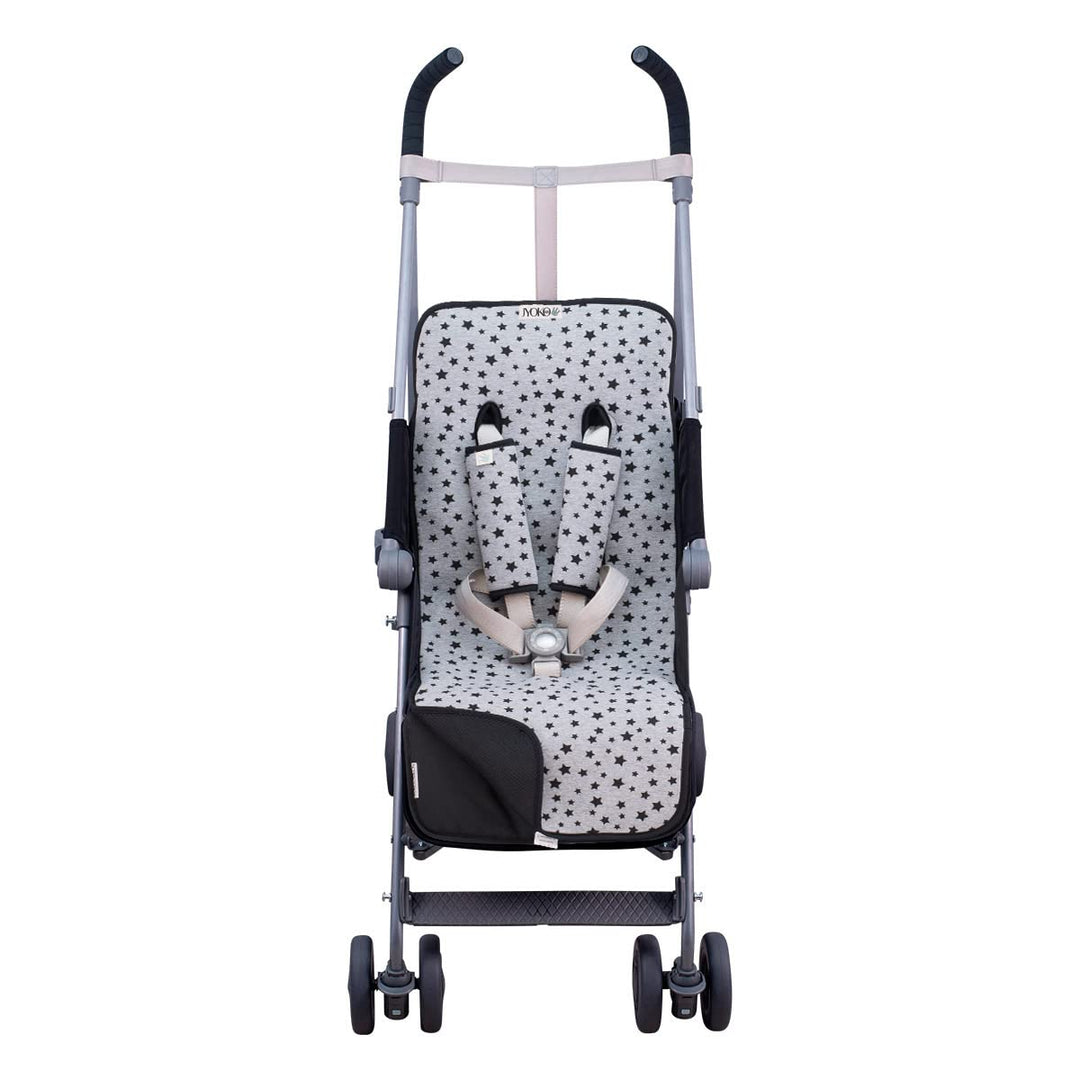 JYOKO KIDS Sitzauflage Universal für Kinderwagen + Gurtpolster Hergestellt aus Baumwollstoff + Schau