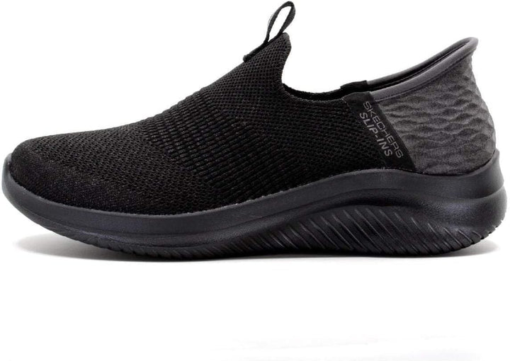 Skechers Damen Ultra Flex 3.0 Smooth Step Sneakers,Sports Shoes 35.5 EU Black Knit Jersey Trim, 35.5