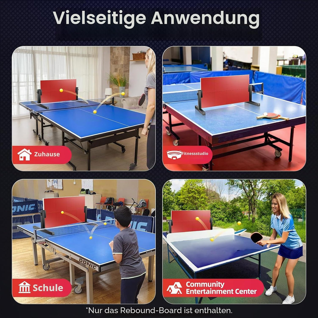 Tischtennis Returnbrett Verstellbar Höhen/Winkel Ping Pong Rebounder Professionell Tischtennis Rebou