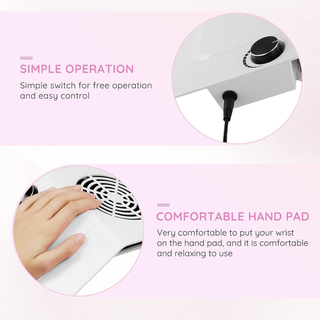 80W Nagelstaubsauger mit wiederverwendbarem Filter und einstellbarer Windgeschwindigkeit – effizient