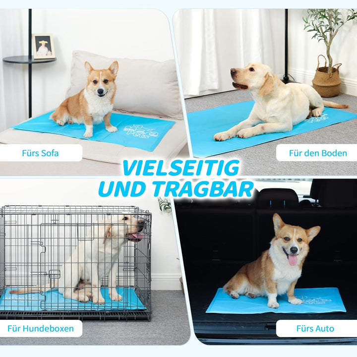 Mora Pets Kühlmatte Hund Kühldecke Hunde Katzen mit Ungiftiges Gel Hundekühlmatte Selbstkühlend Krat