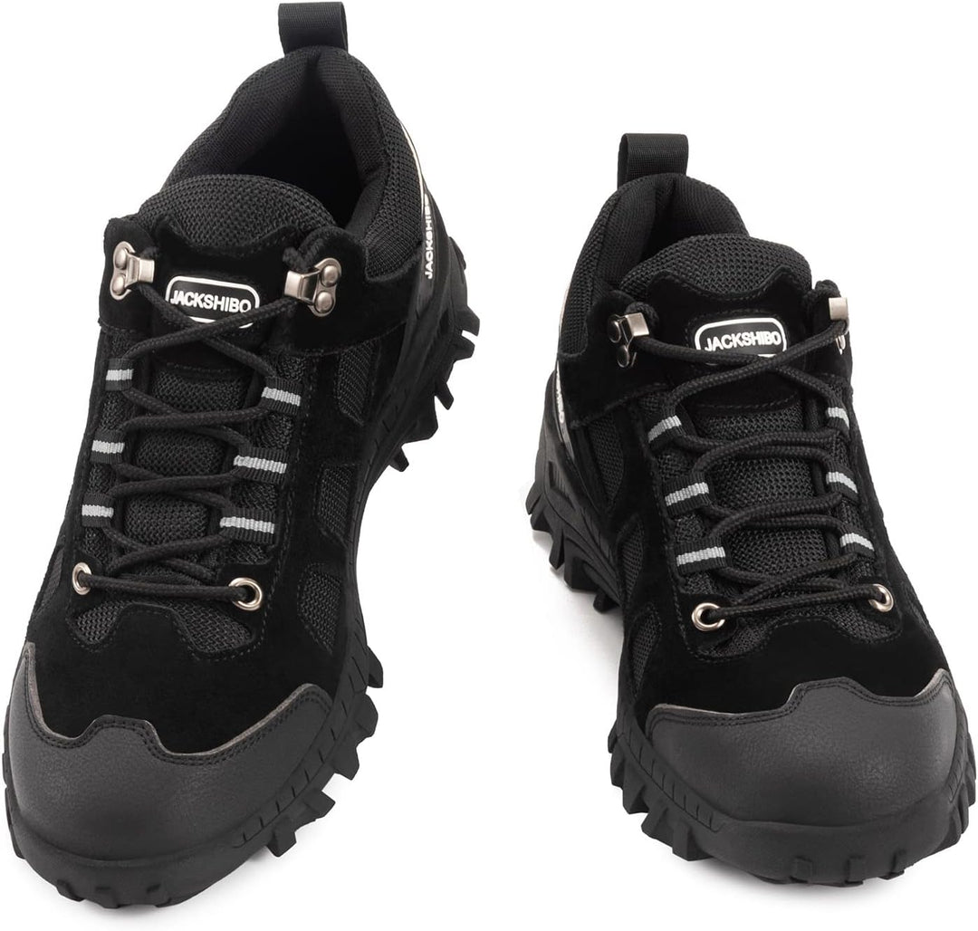 JACKSHIBO Wanderschuhe Herren Damen Trekkingschuhe Wanderstiefel Outdoor Unisex 46 EU Schwarz, 46 EU
