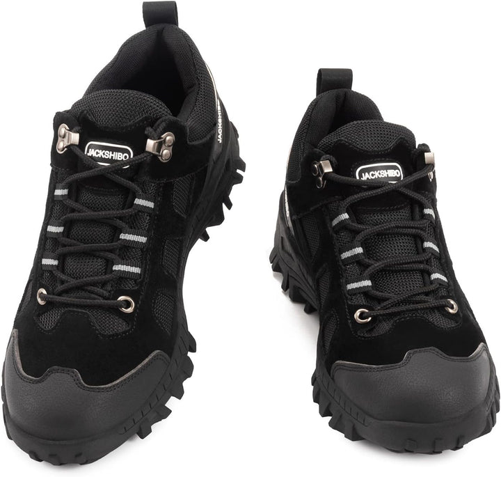 JACKSHIBO Wanderschuhe Herren Damen Trekkingschuhe Wanderstiefel Outdoor Unisex 46 EU Schwarz, 46 EU