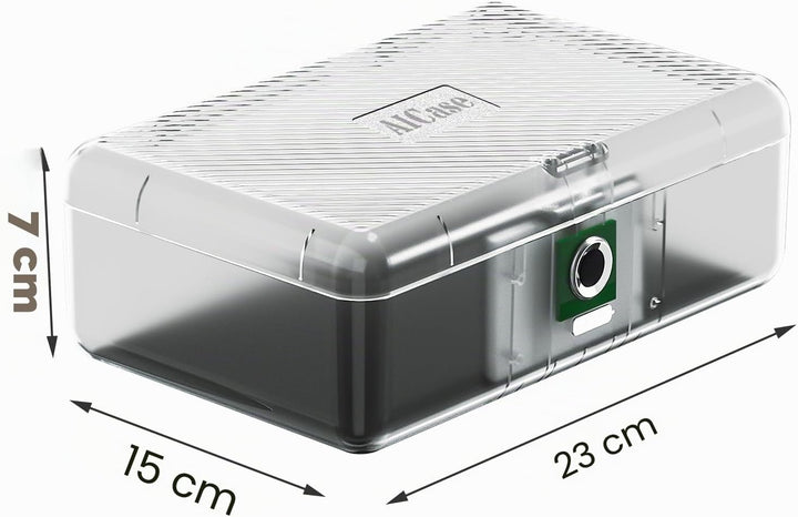 AICase Safe mit biometrischer Fingerabdruckerkennung für Reisen und Zuhause, Tragbare Sicherheitsbox