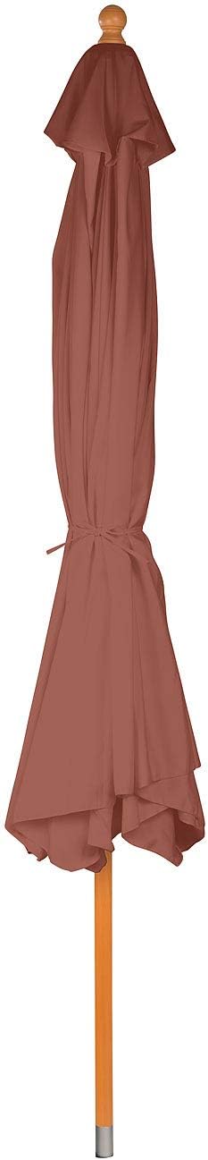 Royal Gardineer Gartenschirm: Neigbarer Sonnenschirm mit Holzgestell, UV-Schutz 50+, Ø 3 m, taupe (H