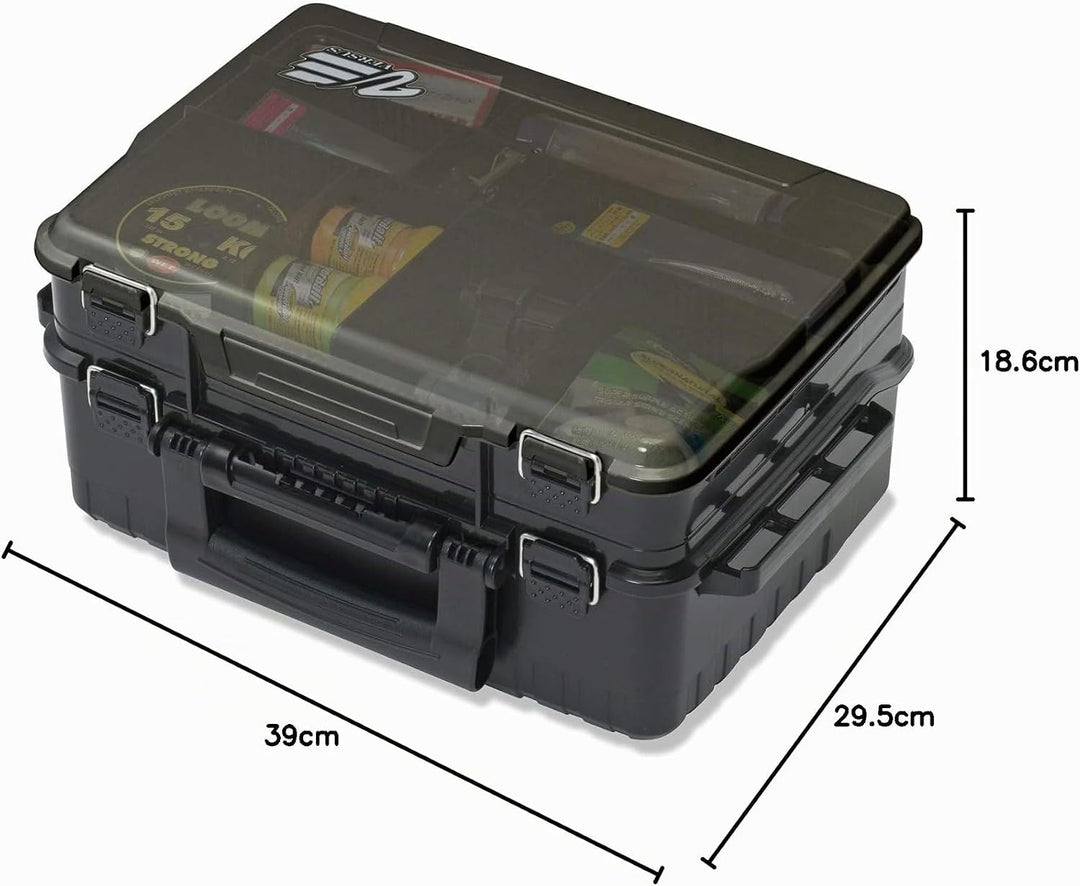 Meiho Versus VS 3078 39x29,5x18,6cm - Tacklekoffer, Angelbox für Zubehör &amp; Kunstköder, Angelkasten f