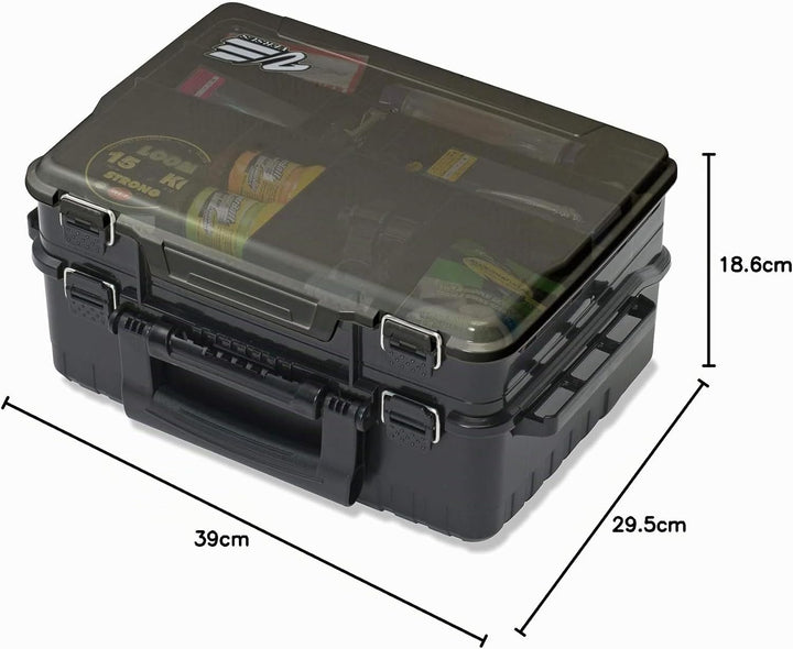 Meiho Versus VS 3078 39x29,5x18,6cm - Tacklekoffer, Angelbox für Zubehör &amp; Kunstköder, Angelkasten f