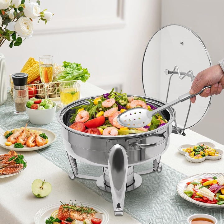 Chafing Dish Professioneller Speisenwärmer, rund, Catering, Buffets, Besteck, professionell, Edelsta