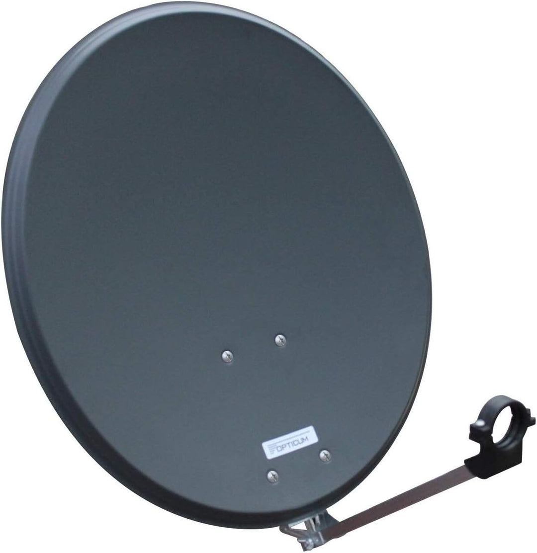 Opticum QA80 Sat Antenne Stahl hellgrau lichtgrau ohne LNB, lichtgrau ohne LNB