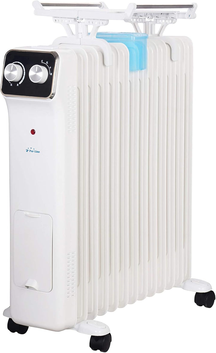 PURLINE HOTI OR2500 Öl-Heizkörper, 2500 W, 11 Elemente, Thermostat, 3 Leistungsstufen, Elektroheizun