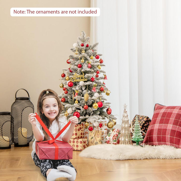 KOMFOTTEU 60 cm Künstlicher Weihnachtsbaum Mini, Christbaum mit LED & 148 Zweige, Kleiner Tannenbaum