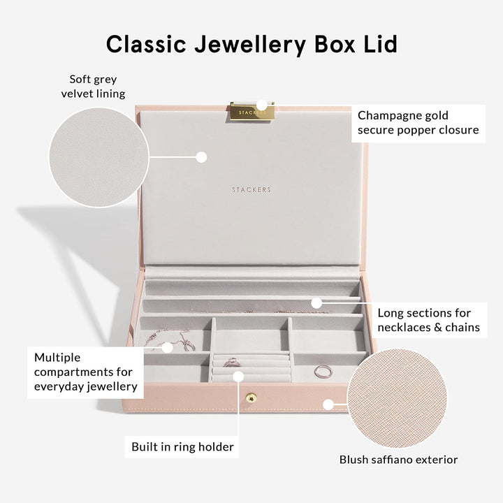 Stackers Blush Klassisch Schmuckschatulle - 4 Blush Pink & Gold, Blush Pink & Gold