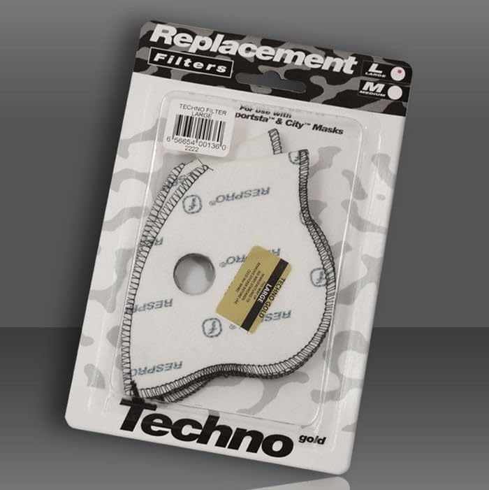 Respro Maskenfilter Techno schwarz schwarz L, L