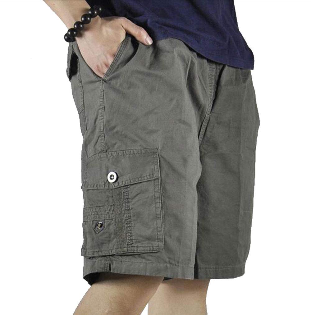 Putaowor Herren Sommer Cargo Shorts Kurze mit Elastischem Bund und Relaxed Fit volle elastische Tail