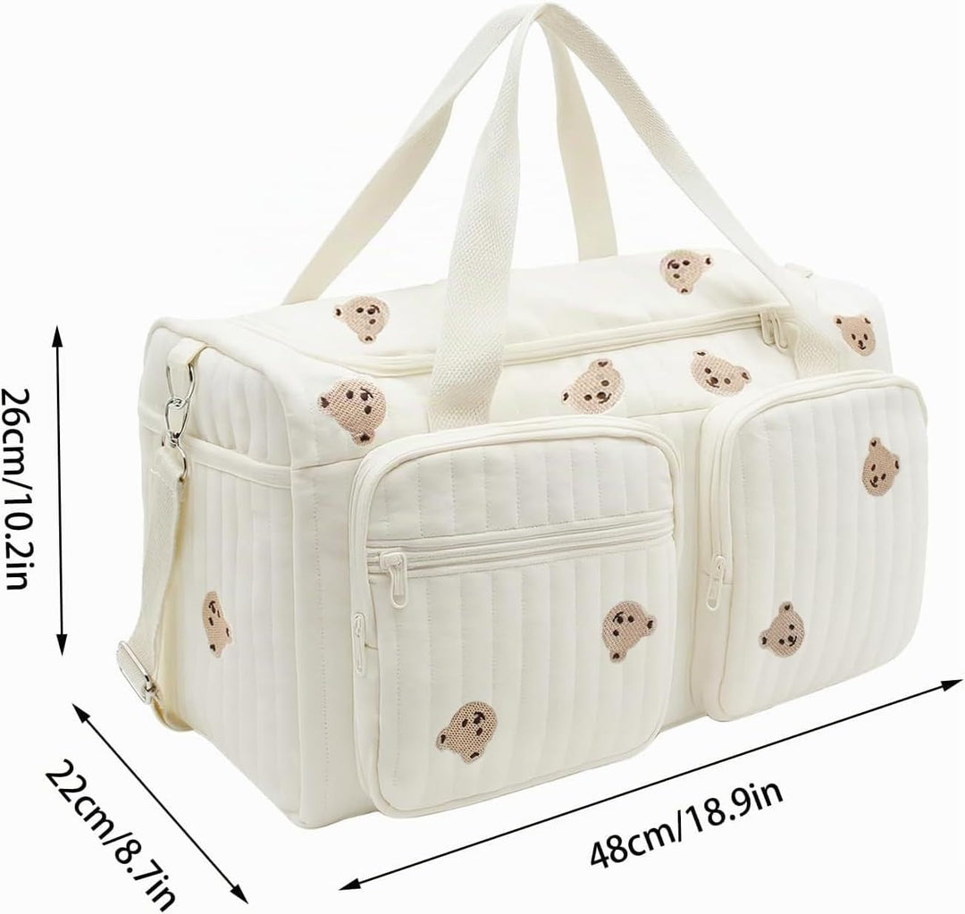 DAHI Wickeltasche für Mütter und Baby, Grosse Leicht Gepolsterte Multifunktionale Umhängetasche, Pas