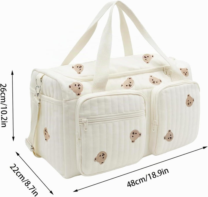 DAHI Wickeltasche für Mütter und Baby, Grosse Leicht Gepolsterte Multifunktionale Umhängetasche, Pas