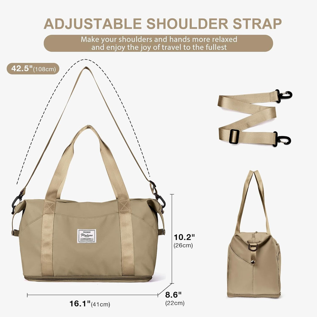 Reisetasche Damen Sporttasche 40x20x25 Ryanair Handgepäck Tasche Weekender Bag Schwimmtasche Wasserd