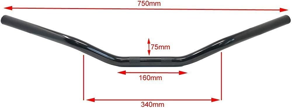 Motorrad Lenker - 25mm 1" Widerstand Stangen für Projekt Scrambler Streetfighters Breite 75cm