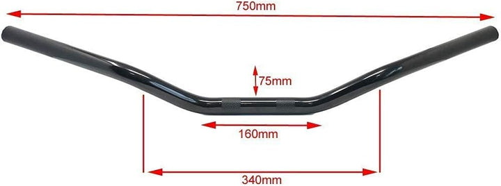 Motorrad Lenker - 25mm 1" Widerstand Stangen für Projekt Scrambler Streetfighters Breite 75cm