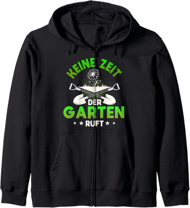 Der Garten ruft, lustiges Sprüche Hobbygärtner Motiv Kapuzenjacke