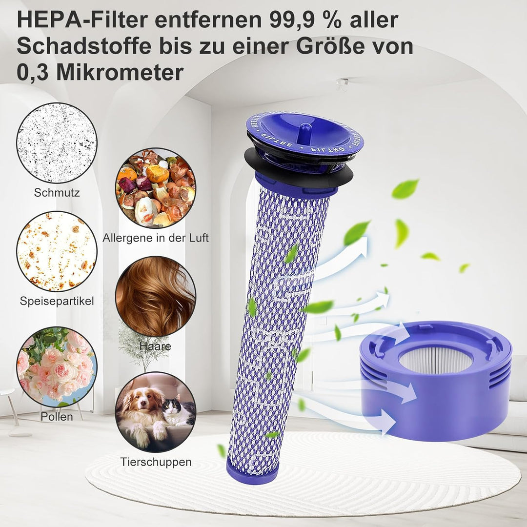 V7 V8 Filter für Dyson, Ersetzt Filter und Vorfilter für Dyson V8 V7 Animal Absolute Motorhead Staub