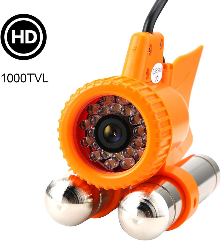 Les-Theresa DC12V 24LED1000TVL HD Unterwasserkamera Farbvideo Nachtsicht Fischfinder(20m), 20m