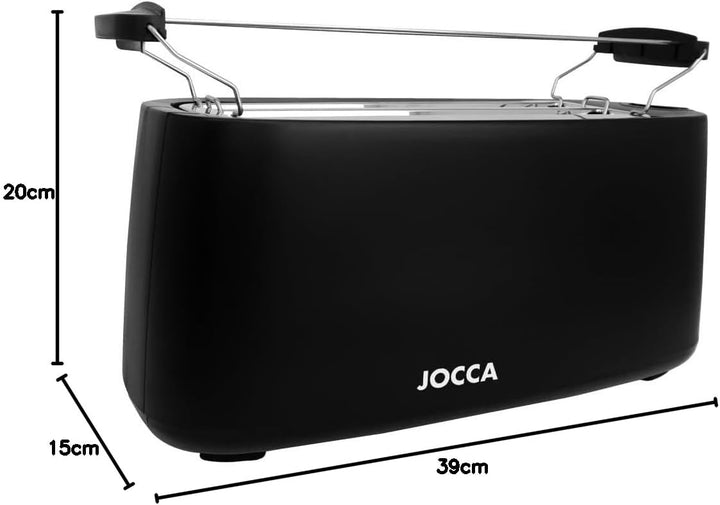 JOCCA Toaster für 2 Scheiben, Nature-Linie / 7 Bräunungsstufen, Auftaufunktion, Aufwärmen und Abbrec