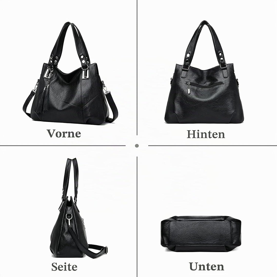 PORRASSO Damen Handtasche Mode Hobo Schultertasche Frauen Umhängetasche Grosse PU Leder Henkeltasche