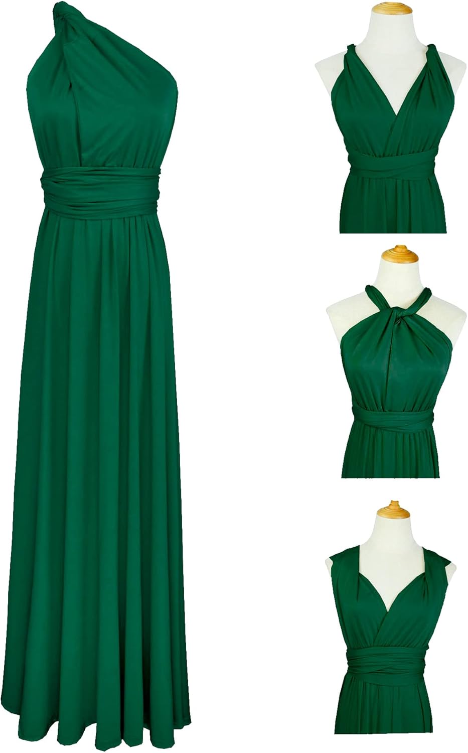 xxxiticat Damen Lange Abend Cocktailkleid Elegantes Brautjungfernkleid Elegante Party Kleid M Grün,