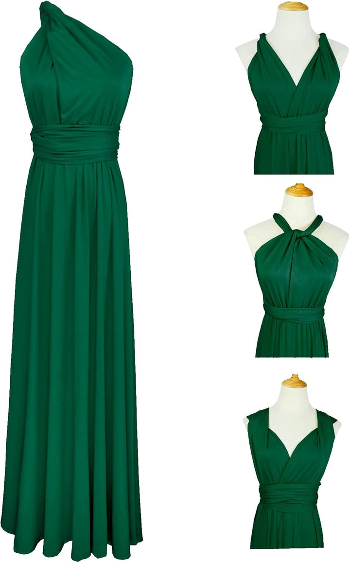 xxxiticat Damen Lange Abend Cocktailkleid Elegantes Brautjungfernkleid Elegante Party Kleid M Grün,
