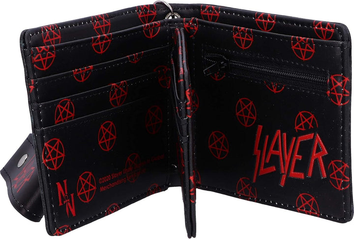 Nemesis Now Offiziell Lizenziertes Slayer Adler-Logo geprägtes Portemonnaie, Metall, Schwarz, 11 cm