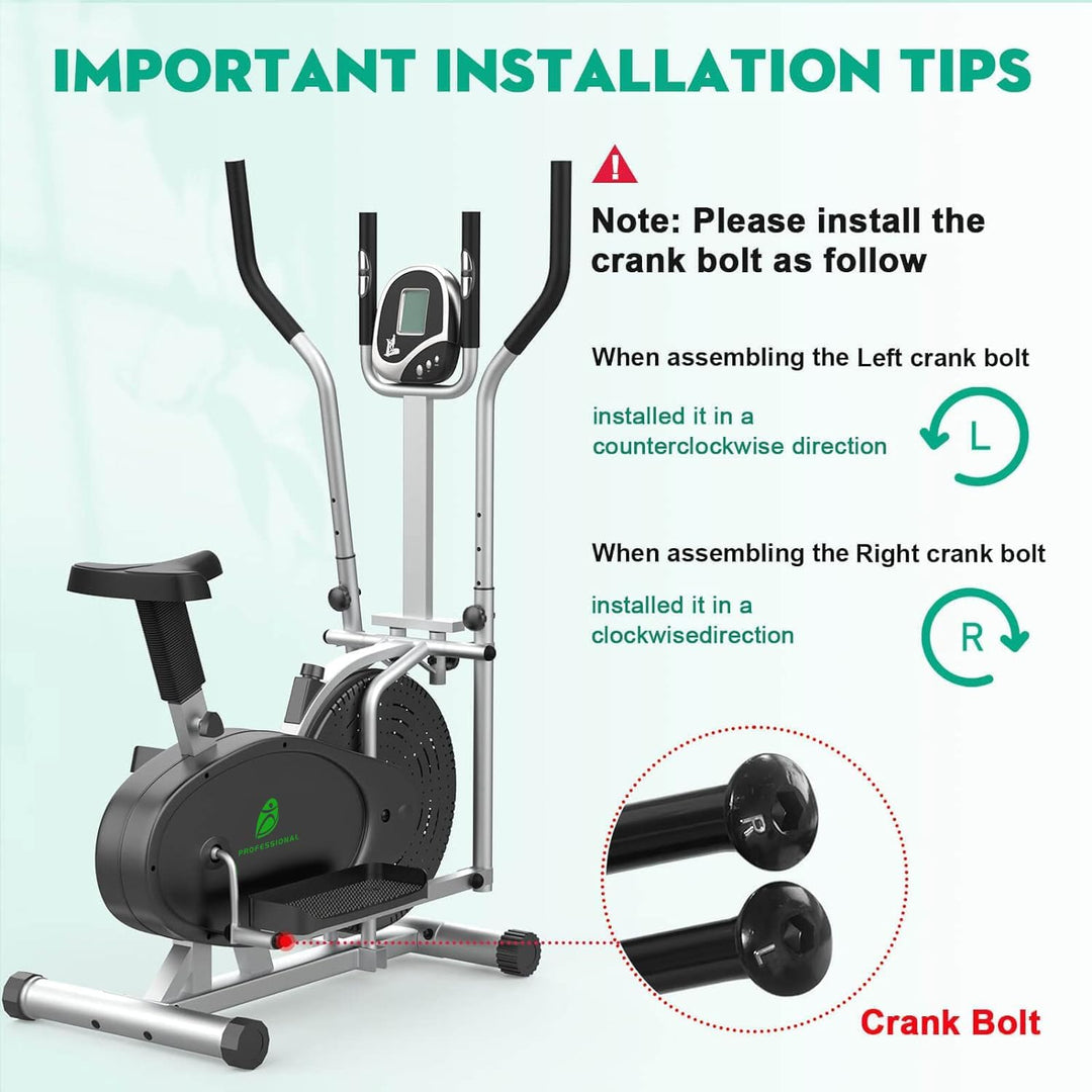 Crosstrainer für zuhause - Neezee 2 IN 1 Crosstrainer Heimtrainer mit Sitz Smart LCD-Monitor,verbess