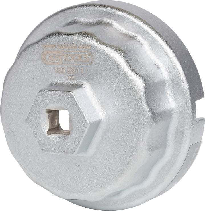KS Tools 150.9211 3/8" Ölfilterschlüssel Ø 64,5 mm / 14 Flächen