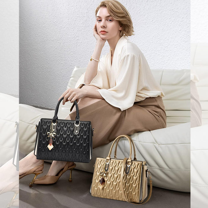 NICOLE &amp; DORIS Handtasche für Frauen Elegante Henkeltasche Damen Mode Schultertaschen PU Leder Umhän