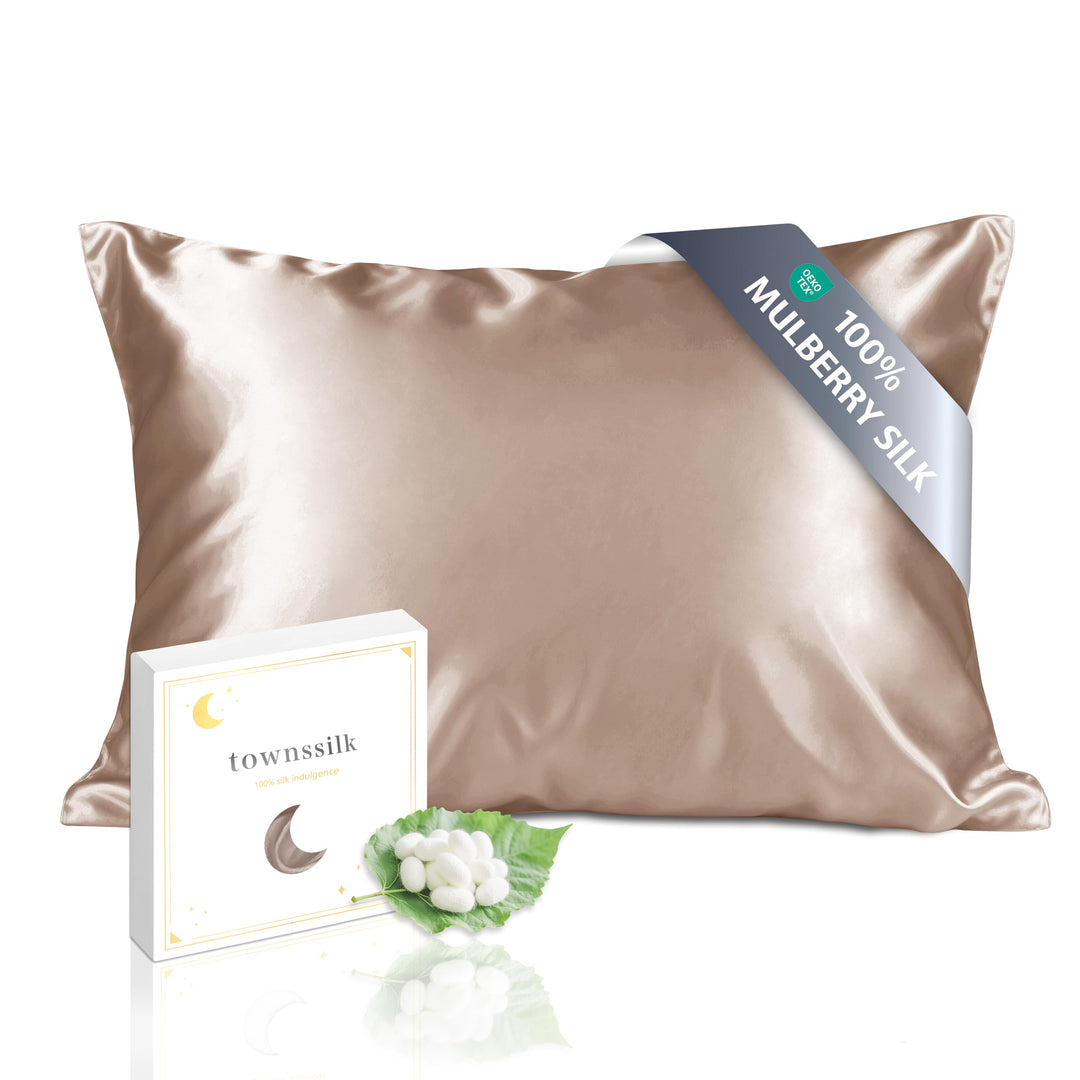 townssilk Beide Seiten 100% 19 mm Seide Kissenbezug 50 x 75 cm Kissenbezug mit verstecktem Reissvers