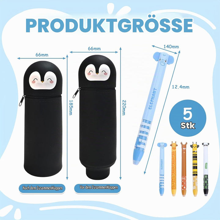 MäPpchen Pinguin FedermäPpchen Kinder Kawaii FedermäPpchen FedermäPpchen, Zweifarbige löschbare Gels