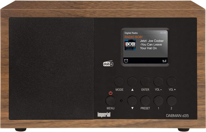 Imperial Dabman d 35 Digitalradio (Mono, DAB+ / DAB/UKW, inkl. Netzteil) Braun ohne Bluetooth, ohne