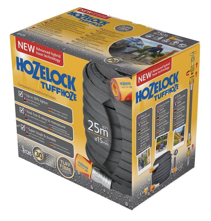 HOZELOCK - Tuffhoze 25 m Hybridschlauch: äusserst flexibler Schlauch mit Tuff-Fiber-Gewebe-Technolog