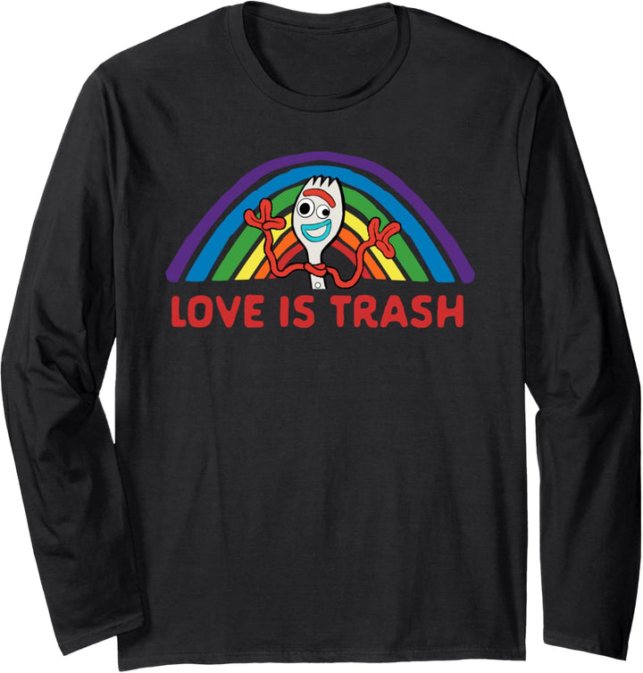 Disney Pixar Toy Story 4 Forky Rainbow Love is Trash Langarmshirt