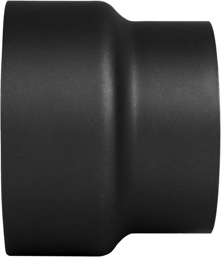LANZZAS Ofenrohr Reduzierung von 150 mm auf 130 mm, Farbe: schwarz-metallic (im Durchmesser Ø 150 mm