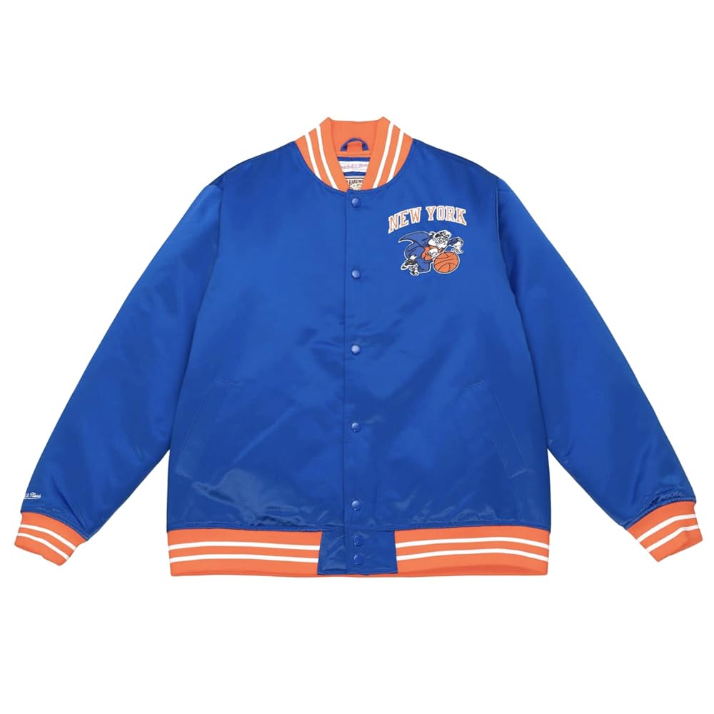 Mitchell & Ness NBA Heavyweight Satin Jacket S New York Knicks, Royal, S New York Knicks, Royal