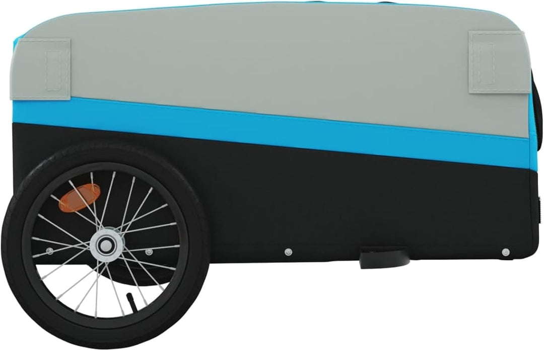Fahrradanhänger 45kg Schwarz Orange | Robustes Eisen, hohe Tragkraft Blau, Blau