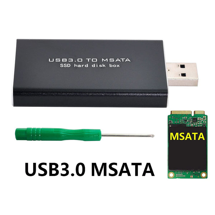 Cablecc Mini-PCI-E mSATA auf USB 3.0 Externe SSD PCBA-Konverter/Adapterkarte mit Gehäuse MSATA TO US