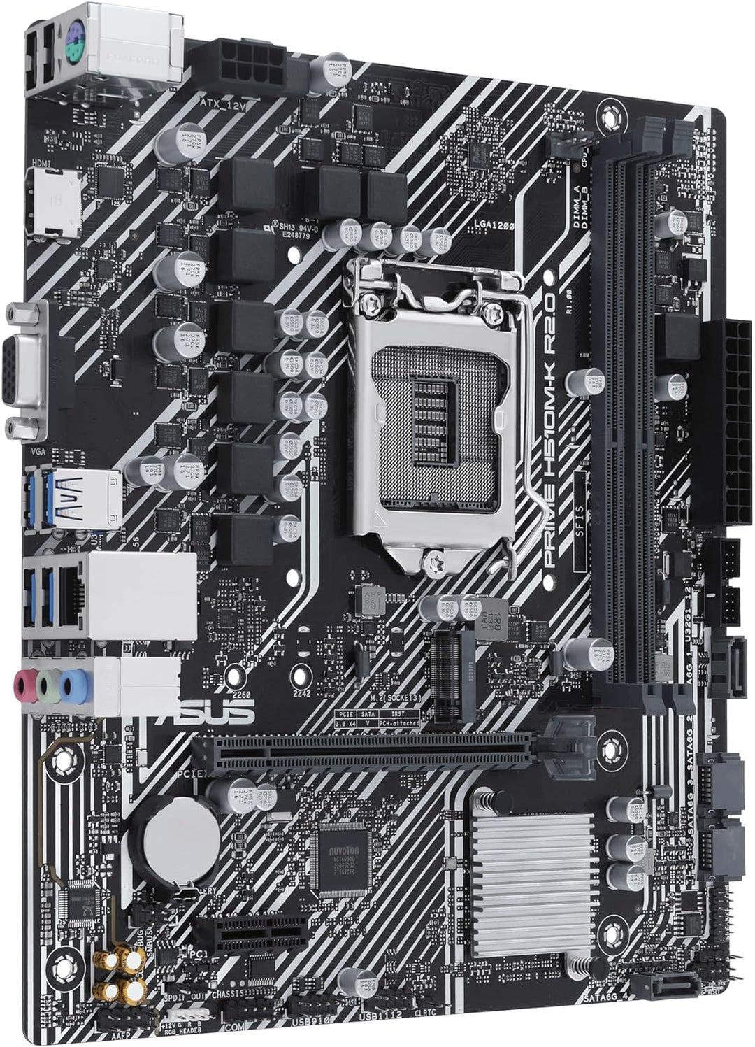 ASUS Prime H510M-K R2.0 Mainboard Sockel Intel LGA 1200 (Intel H470 Chipsatz, micro-ATX, DDR4 Speich