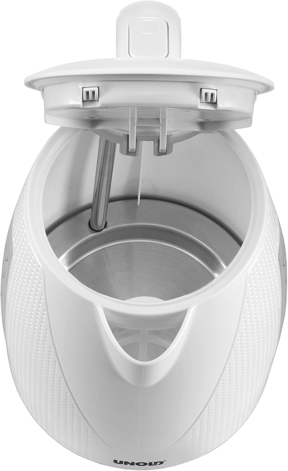 UNOLD 18550 Wasserkocher Golf - Kettle, Weiss, 1,7 Liter, 2.150 W, 360° drehbarer Sockel, Trockengeh