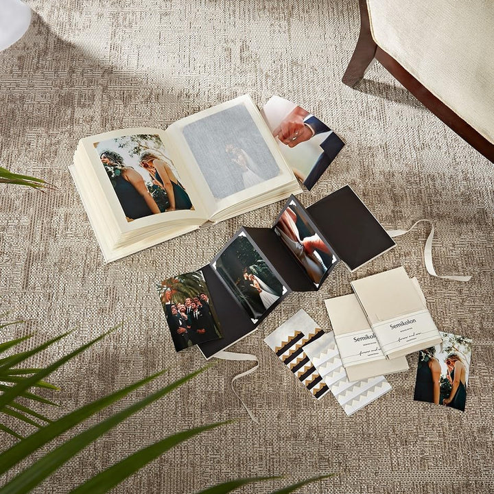 Semikolon 367182 Foto-Album Classic Medium Wedding Edition - 21,6x25,5 cm, 80 Seiten cremeweiss, 160