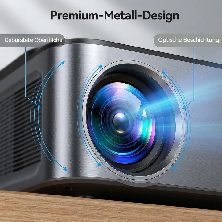 Beamer【1500 ANSI/Autofokus/360°-Drehung】 XIWBSY Projektor 4k Google TV/Sprachsteuerung, WiFi 6 Bluet